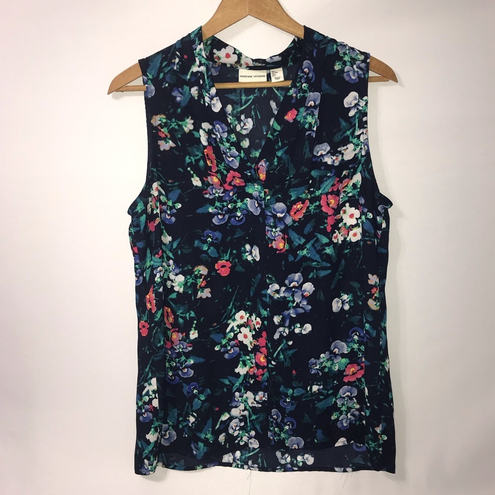 Floral sleeveless blouse